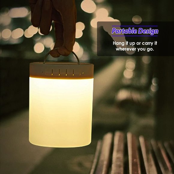 Set of 2 Bluetooth Speaker Night Light Portable Wireless Bluetooth Speakers Touc - Picture 3 of 8